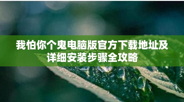 我怕你個(gè)鬼電腦版官方下載地址及詳細(xì)安裝步驟全攻略