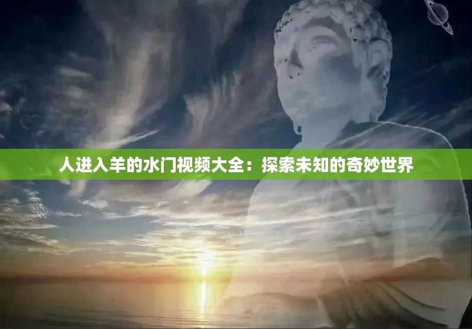 人進(jìn)入羊的水門視頻大全：探索未知的奇妙世界