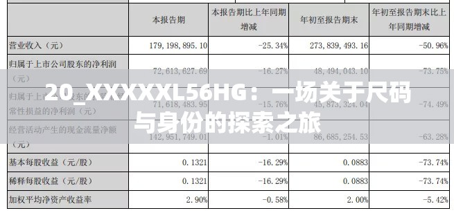 20_XXXXXL56HG：一場關于尺碼與身份的探索之旅