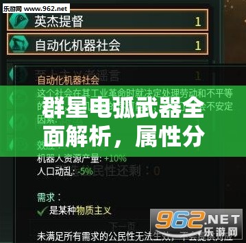 群星電弧武器全面解析，屬性分析、資源管理及其在游戲中的表現(xiàn)