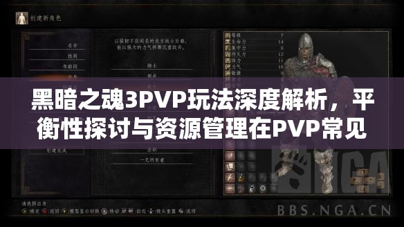 黑暗之魂3PVP玩法深度解析，平衡性探討與資源管理在PVP常見問題解答中的重要性